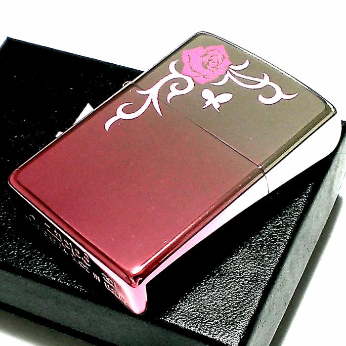 ジッポ ZIPPO ピンク グラデーションミステリアスピンク MP1-RP zippo 蝶々シルバー 薔薇 Mysterious Pink ライター｜hayamipro｜03