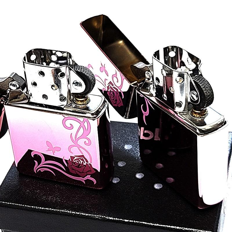 ZIPPO（ジッポー） ライター ローズ＆バタフライ ジッポ ピンク