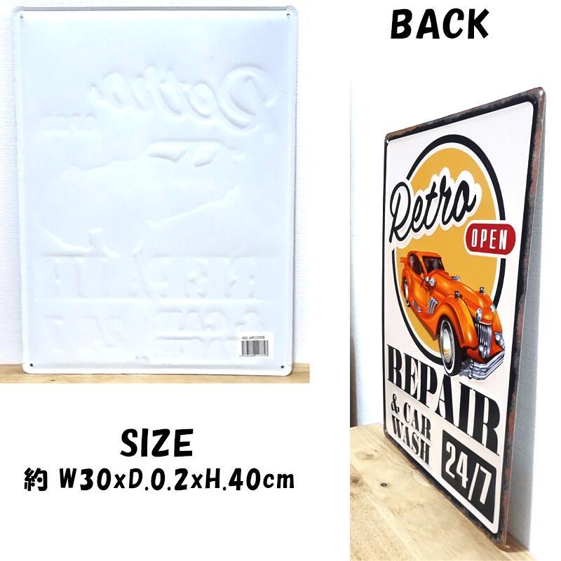 アメリカン レトロ ブリキ看板 アンティーク REPAIR & CAR WASH