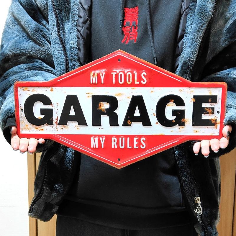 アメリカン レトロ ブリキ看板 ビンテージ GARAGE MY TOOLS アメリカン レトロ ブリキ看板 ビンテージ GARAGE MY TOOLS