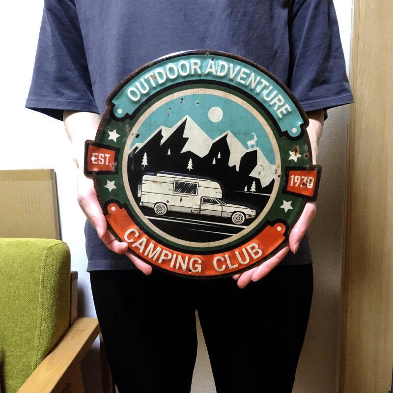 アメリカン レトロ ブリキ看板 かわいい アウトドア ビンテージ