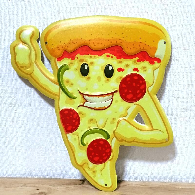 アメリカン レトロ ブリキ看板 ピザ エンボスプレート Mr. Pizza