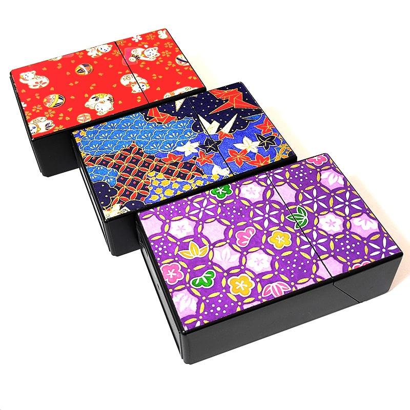 ZIKZIN タバコケース 2個セット ブラック＆シルバー】たばこケース シガレット ハード