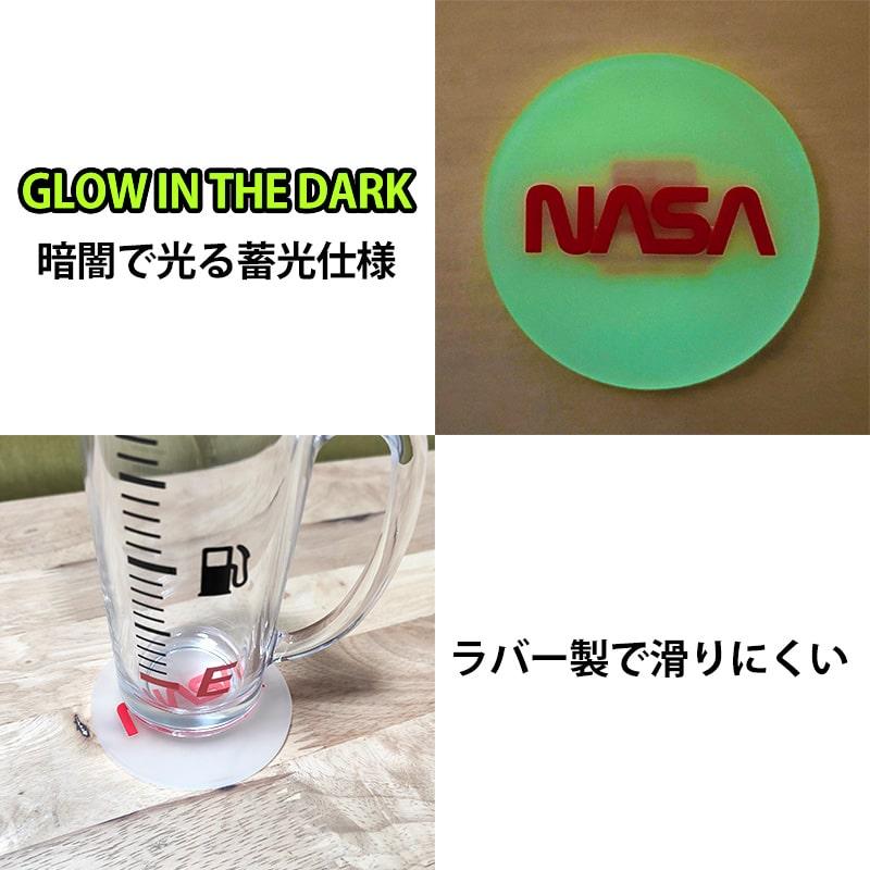 NASA コースター 光る ラバーコースター グロウ かわいい アメリカン