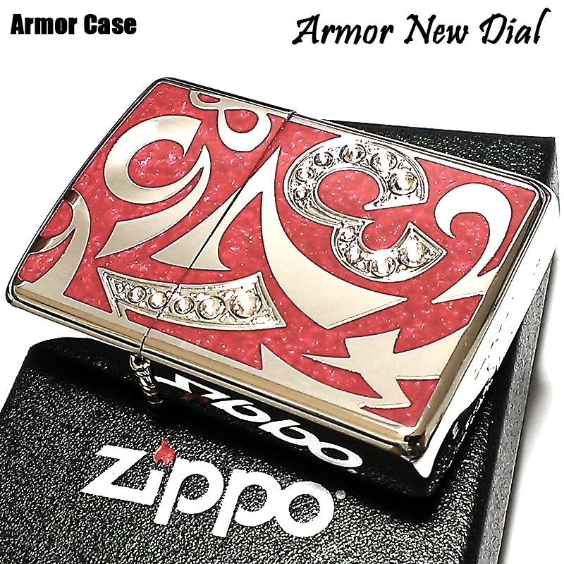 ZIPPO ジッポ ライター アーマー ニューダイヤル レッド 重厚