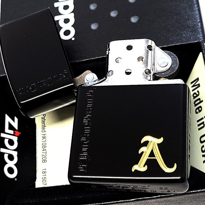 ZIPPO（ジッポー） ライター イニシャル A ジッポ マットブラック 