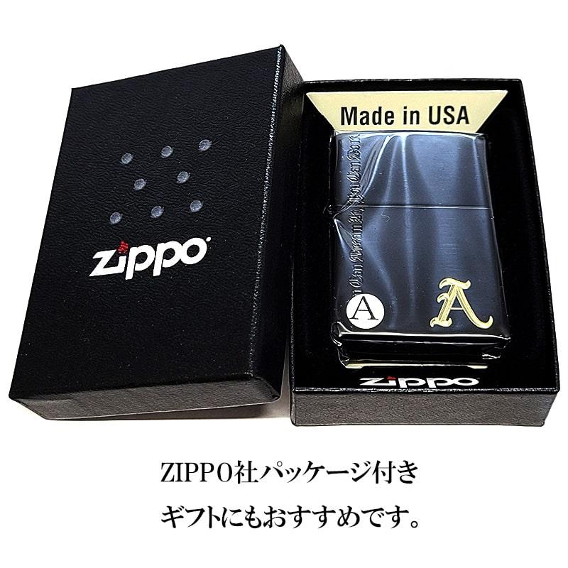 ZIPPO（ジッポー） ライター イニシャル A ジッポ マットブラック 
