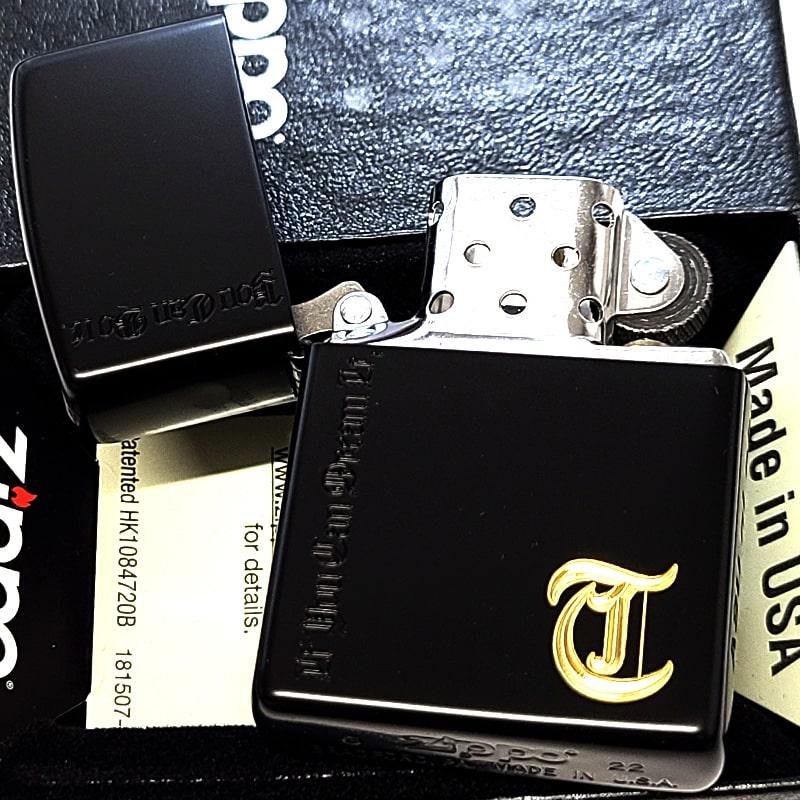 ZIPPO（ジッポー） ライター イニシャル T マットブラック ジッポ