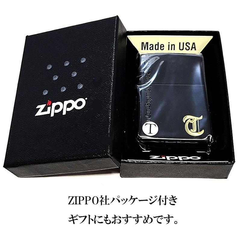 ZIPPO（ジッポー） ライター イニシャル T マットブラック ジッポ