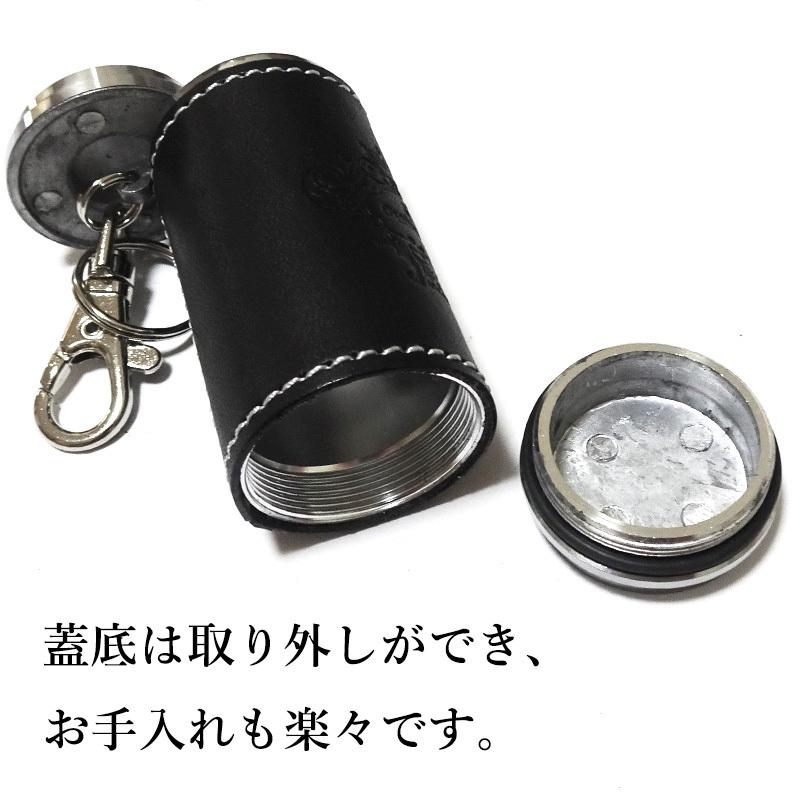 携帯灰皿 オロビアンコ 本革 ブラックレザー シリンダー ギフト Orobianco 灰皿 屋外 Iqos おしゃれ アイコス 吸い殻入れ アッシュ レザー巻き ブランド ゴールド プレゼント 皮