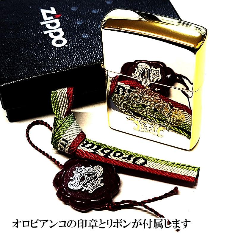 ZIPPO（ジッポー） オロビアンコ シルバー＆ゴールド 金銀 ロゴ 