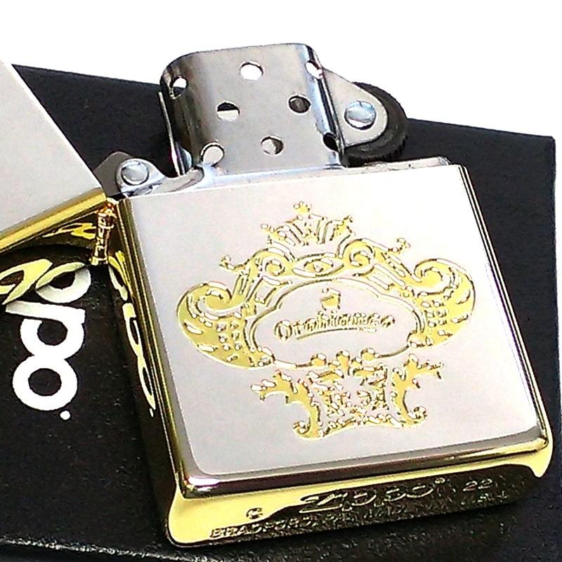 ZIPPO オロビアンコ シルバー＆ゴールド 金銀 ロゴ ブランド ジッポ 