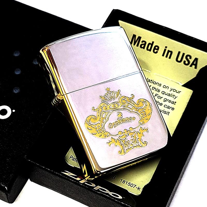 ZIPPO（ジッポー） オロビアンコ シルバー＆ゴールド 金銀 ロゴ 