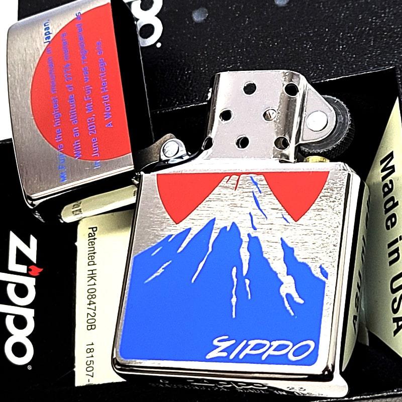 zippoのライター5点と人気の富士山のガラス製ぐい呑み、赤、青2点セットです。 ZIPPO（ジッポー） ライター 青富士 ジッポ 珍しい シルバー 富士山