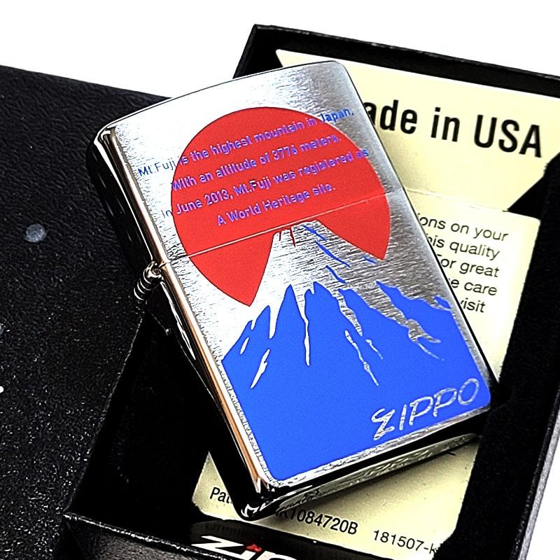 ZIPPO（ジッポー） ライター 青富士 ジッポ 珍しい シルバー 富士山
