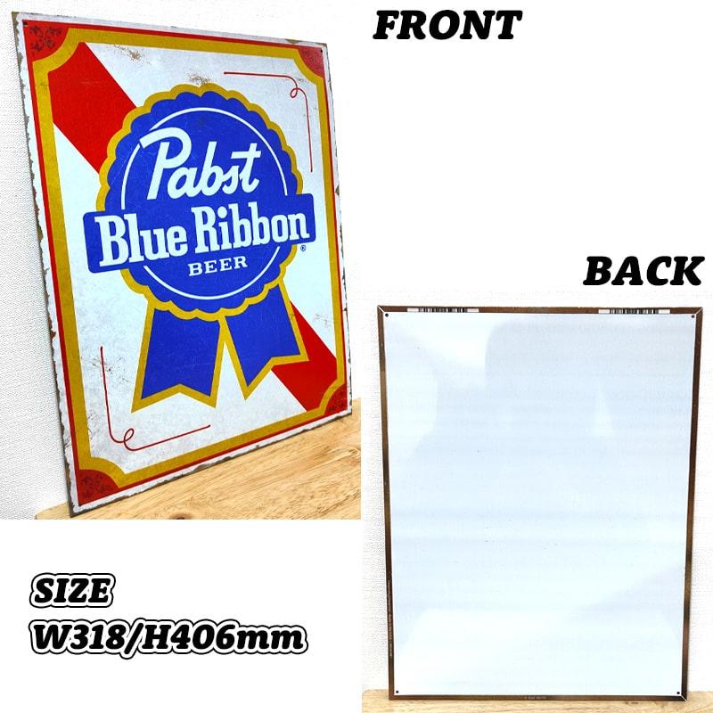 アメリカン レトロ ブリキ看板 パブストブルーリボン メタルサイン