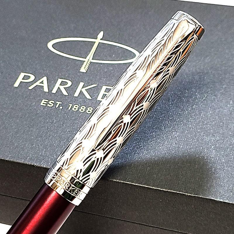 ソネット パーカー プレミアム 万年筆 メタル&レッド 高級