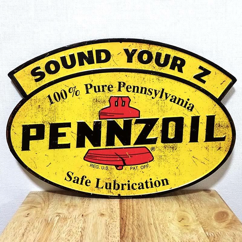 Garage ブリキ看板 可愛い US embossed SIGN PENNZOIL SOUND Garage ブリキ看板 可愛い US embossed SIGN PENNZOIL SOUND