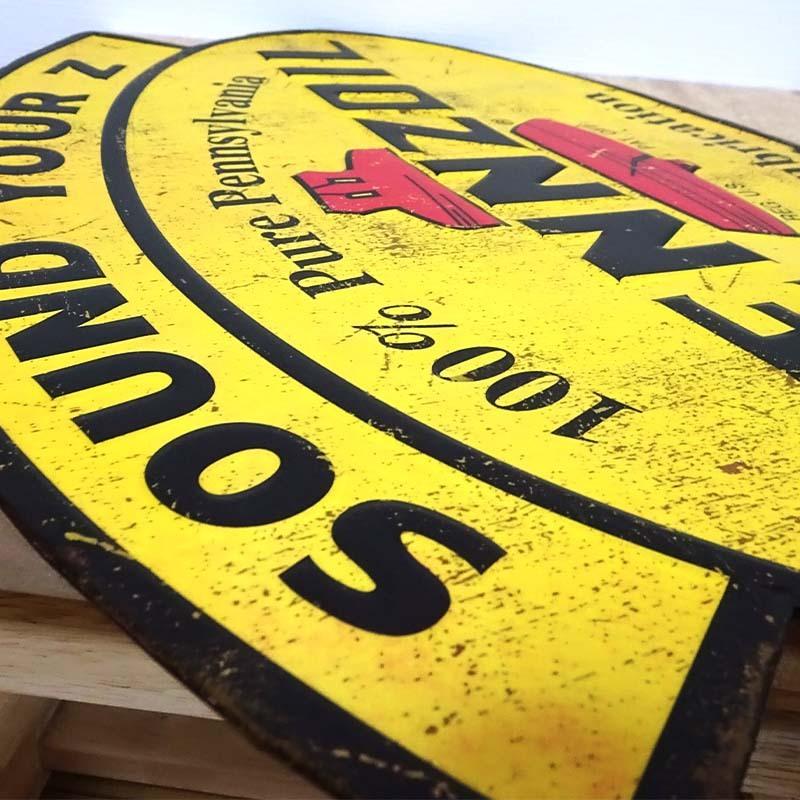 Garage ブリキ看板 可愛い US embossed SIGN PENNZOIL SOUND Garage ブリキ看板 可愛い US embossed SIGN PENNZOIL SOUND