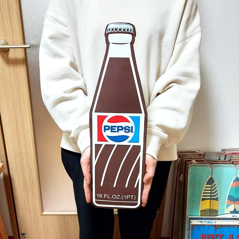 PEPSI ブリキ看板 BOTTLE アメリカン エンボスメタルサイン