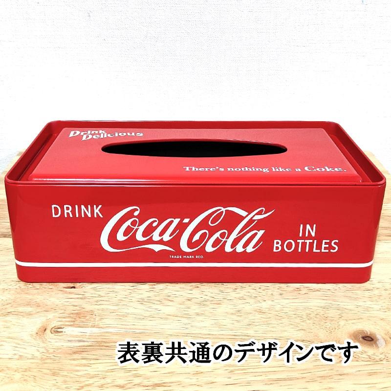 アメリカン レトロ ティッシュケース コカコーラ ロゴ レッド