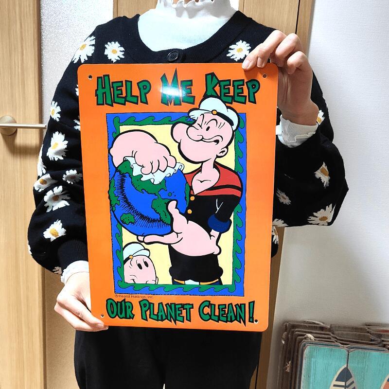 ポパイ 飲料広告看板　当時物 1929 ポパイ 飲料広告看板 当時物 1929 - メルカリ