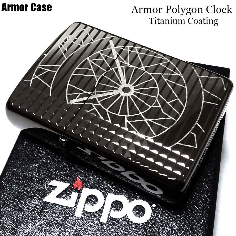 ZIPPO（ジッポー） ライター アーマー ポリゴンクロック ブラック 
