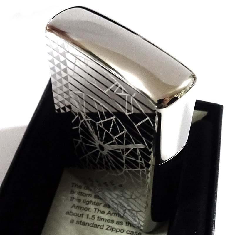 ZIPPO ライター アーマー ポリゴンクロック シルバー ミラー仕上げ 銀 