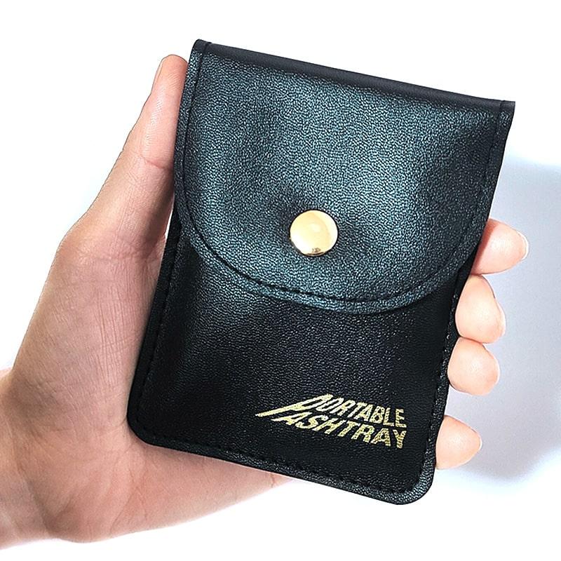 携帯灰皿 火が消える かっこいい レザー 火消内蔵 吸殻入れ 選べる