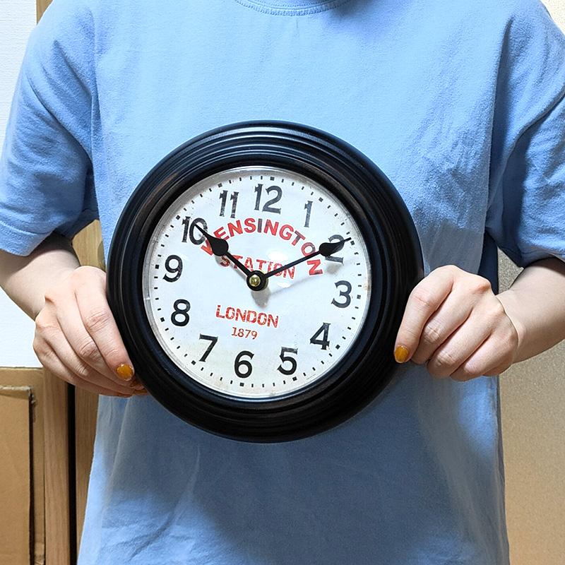 掛時計 ビンテージ プレステージクロック ラウンド KENSINGTON STATION