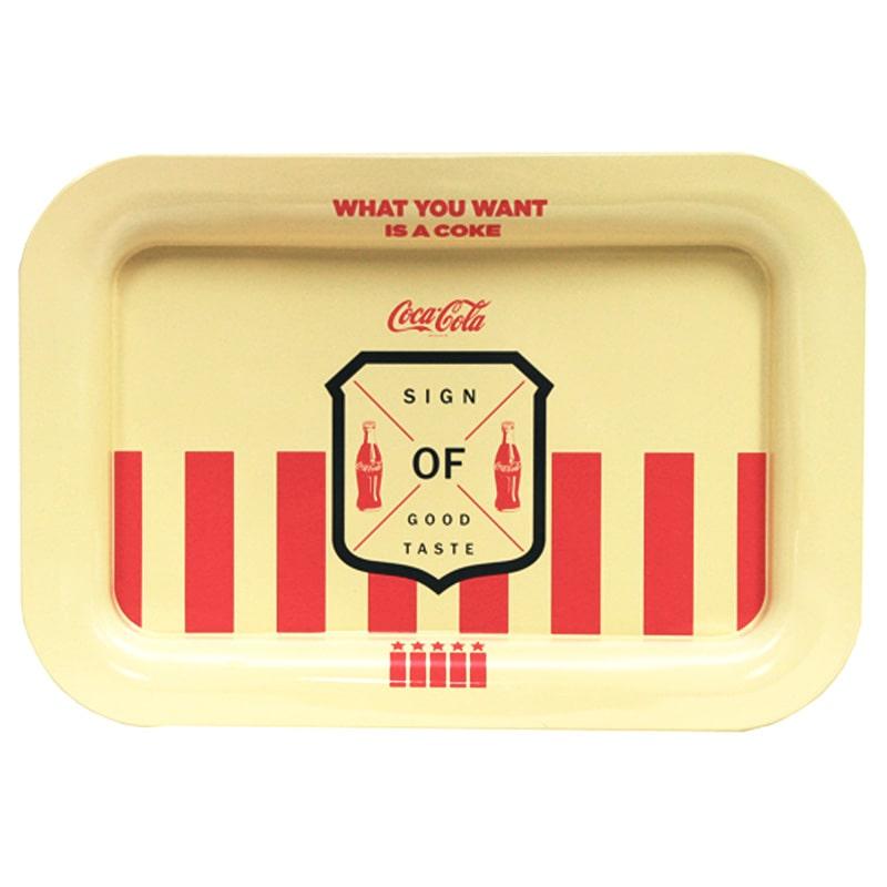 Coca Cola（コカコーラ） お盆 ロゴ レクタングル ティントレイ