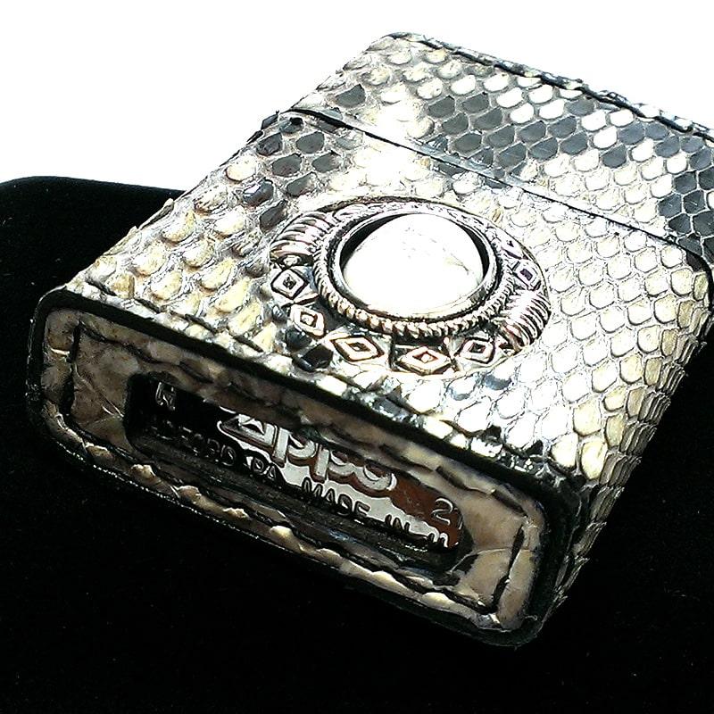 ZIPPO 限定50個生産 パイソン 本革巻き ハウライト 天然石