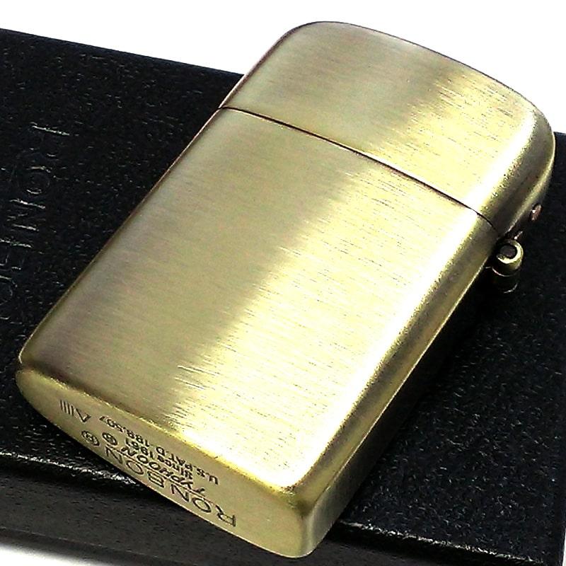 RONSON オイルライター ロンソン タイフーン 金 ブラス古美 かっこいい 