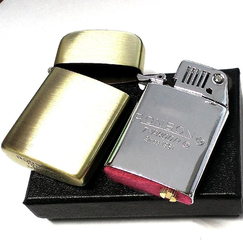 RONSON オイルライター ロンソン タイフーン 金 ブラス古美 かっこいい