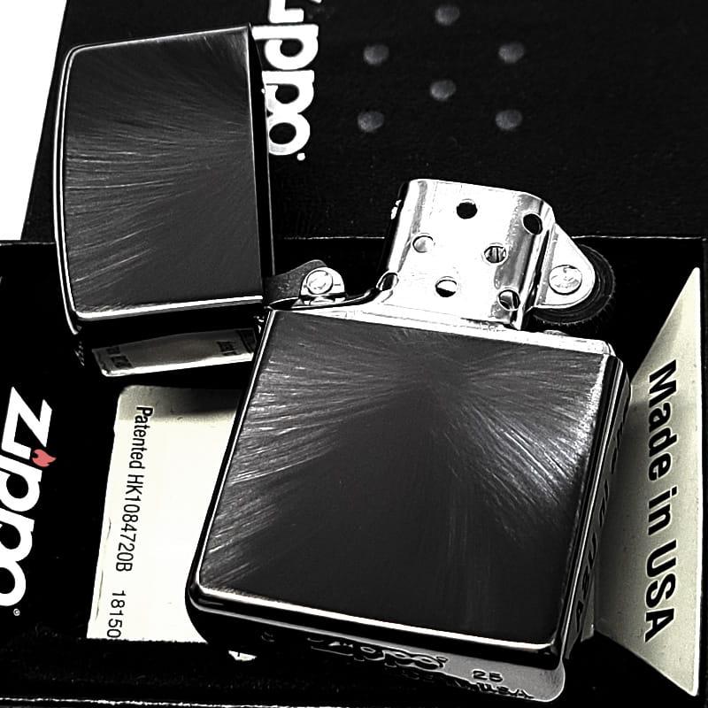 ZIPPO（ジッポー） ライター Radial Satin ブラックニッケル 両面加工