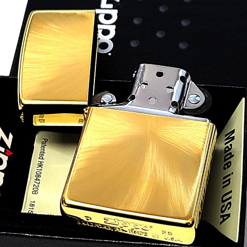 ラーセン☆ゴールドシップ ZIPPO（ジッポー） ライター ラジアルサテン ゴールド 両面加工 ジッポ