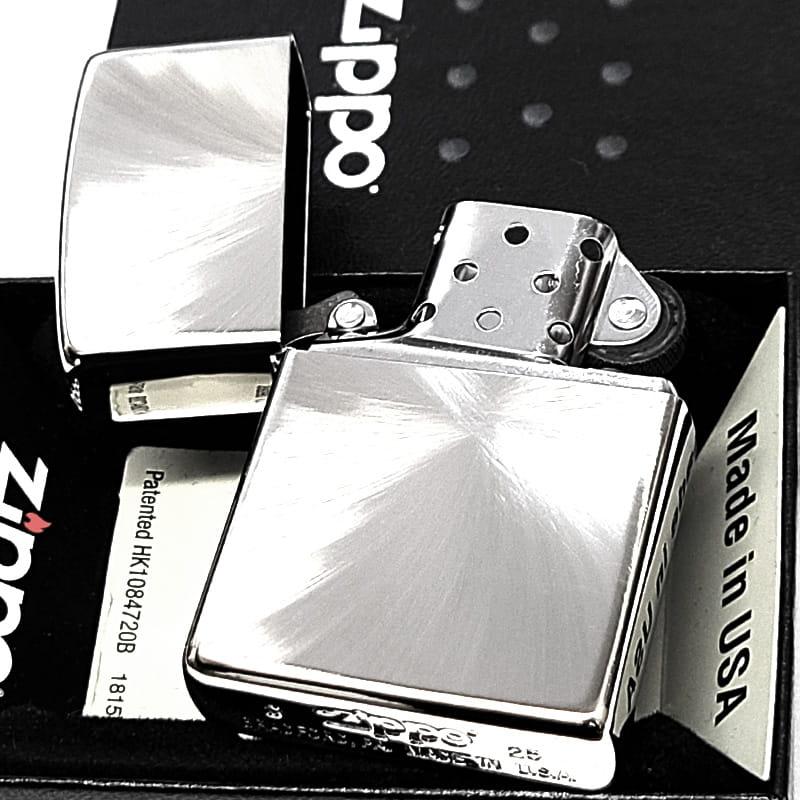未使用ZIPPO　ジッポー　銀メッキ　両面加工 ZIPPO（ジッポー） ライター アーマー プラチナシルバー アラベスク