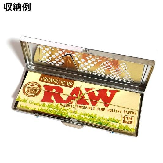 シュレッダーケース RAW ロゴ おしゃれ シルバー 手巻きタバコ 1 1/4
