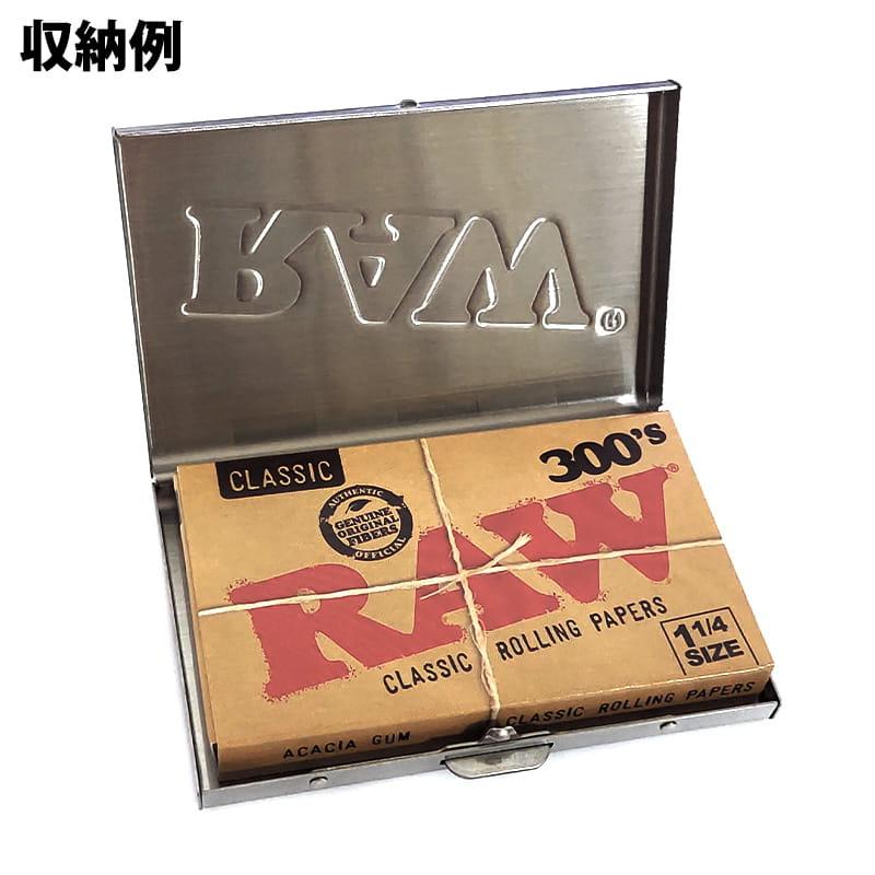 メタルケース RAW ロゴ 手巻きたばこ 300'sペーパー専用 収納 持ち運び