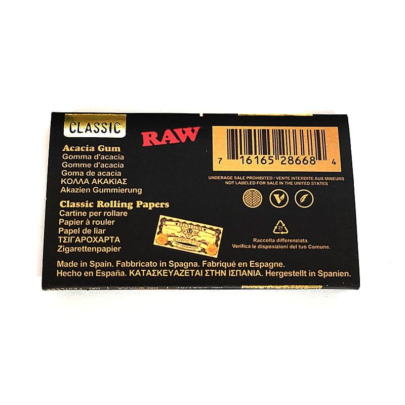 ローリングペーパー 手巻きたばこ RAW クラシック ブラックゴールド