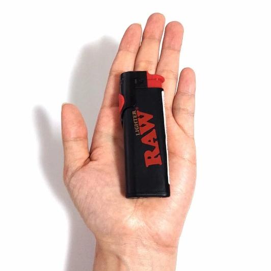 ガスライター RAW ロゴ ギミックライター 喫煙具 風防 ピックつき ガス
