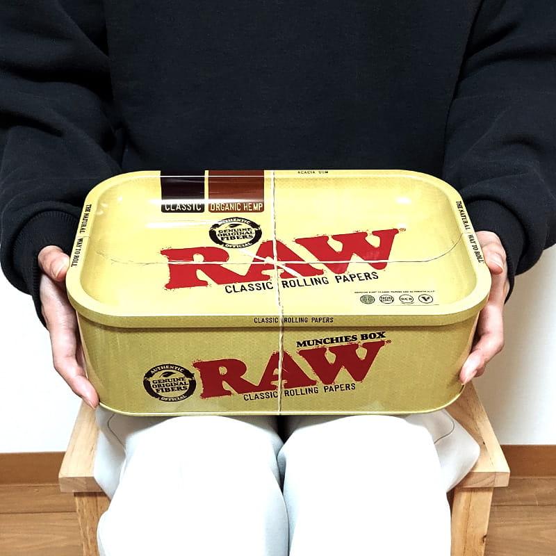 RAW メタルトレー マンチーボックス 手巻きたばこ グッズ 収納 トレイ