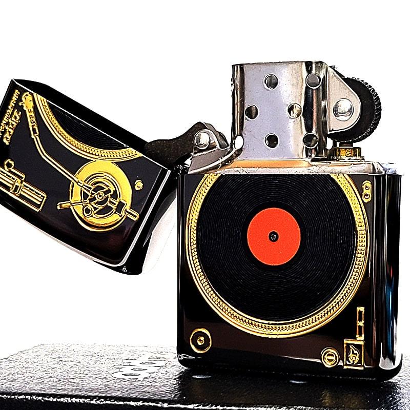 ZIPPO（ジッポー） レコード レトロ おしゃれ ブラックニッケル