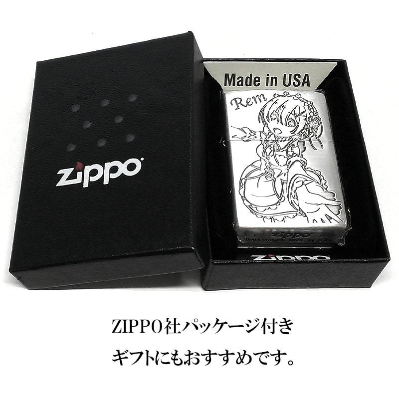 ZIPPO アニメ Re:ゼロから始める異世界生活 レム ジッポ ライター リゼロ 3面加工 ロゴ キャラクター 可愛い メンズ 彫刻 シルバー｜hayamipro｜07