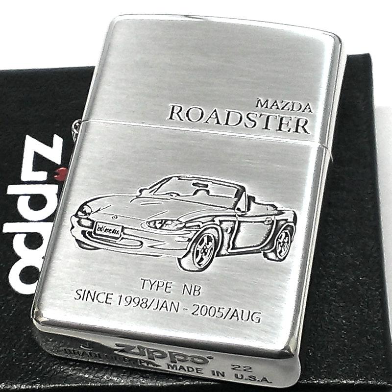 ZIPPO ライター マツダ ROADSTER NB ジッポ MAZDA SERIES ロードスター 車 シルバー ロゴ かっこいい エッチング彫刻 ギフトの画像