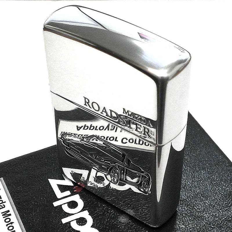 ZIPPO ライター マツダ ROADSTER NB ジッポ MAZDA SERIES ロードスター 車 シルバー ロゴ かっこいい エッチング彫刻 ギフトの画像