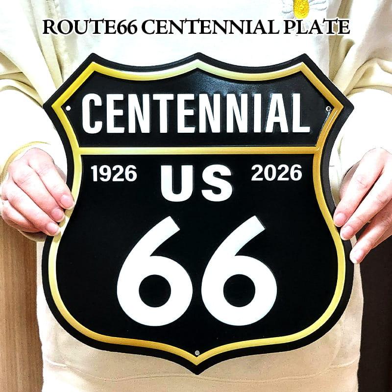 アメリカン レトロ ブリキ看板 ROUTE66 開通100周年 限定 ティンサイン