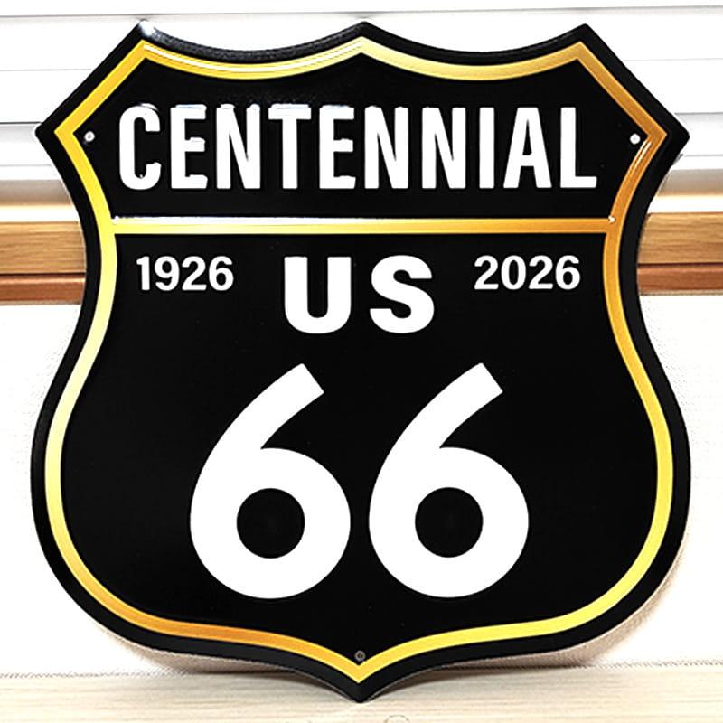 アメリカン レトロ ブリキ看板 ROUTE66 開通100周年 限定 ティンサイン