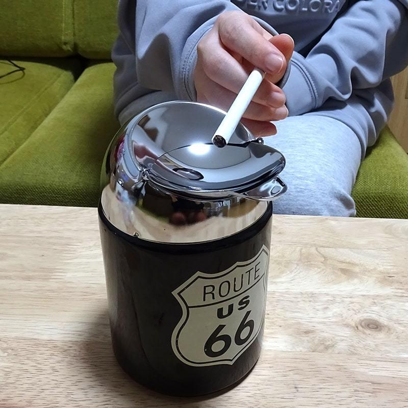 灰皿 ドーム ROUTE66 アメリカン おしゃれ タバコ 蓋つき 喫煙具 陶器 おしゃれ インテリア 小物入れ かっこいい メンズ プレゼント ギフト｜hayamipro｜06