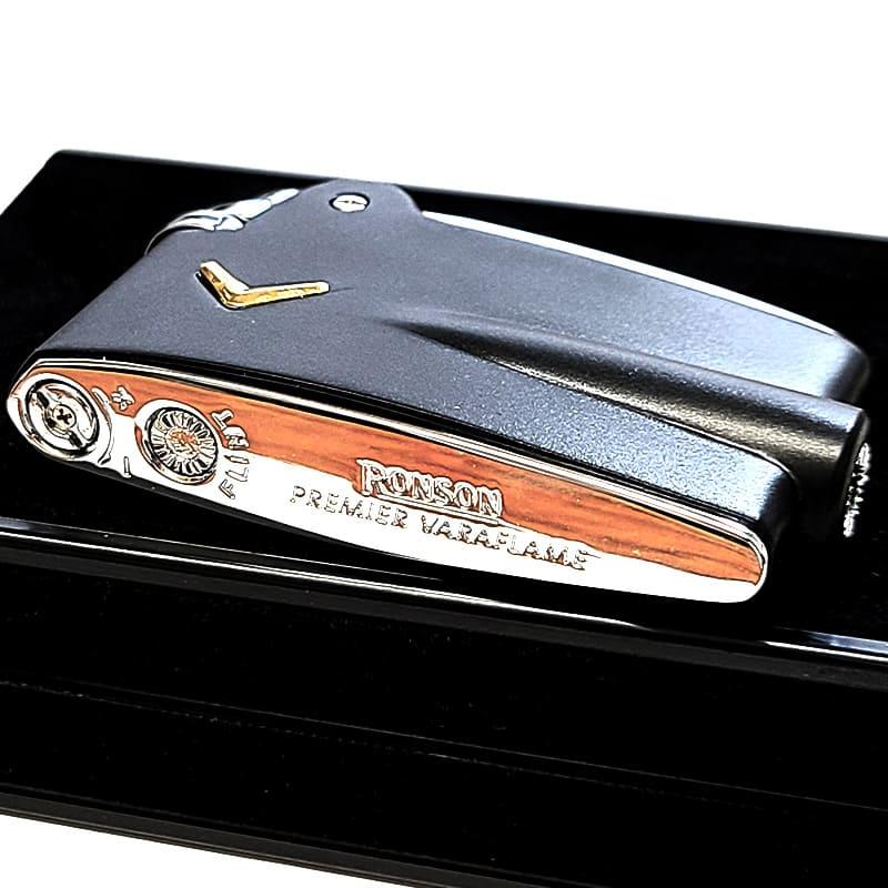 RONSON ガスライター プレミア ヴァラフレーム 黒マット